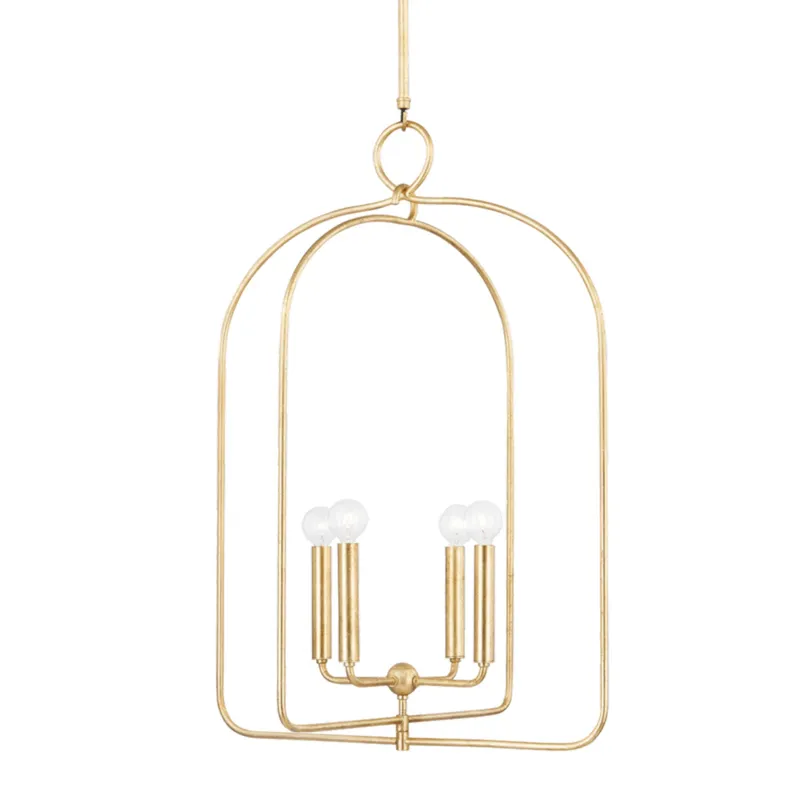 Mallory 4-Light Pendant in Gold Leaf 22.5W x 32H