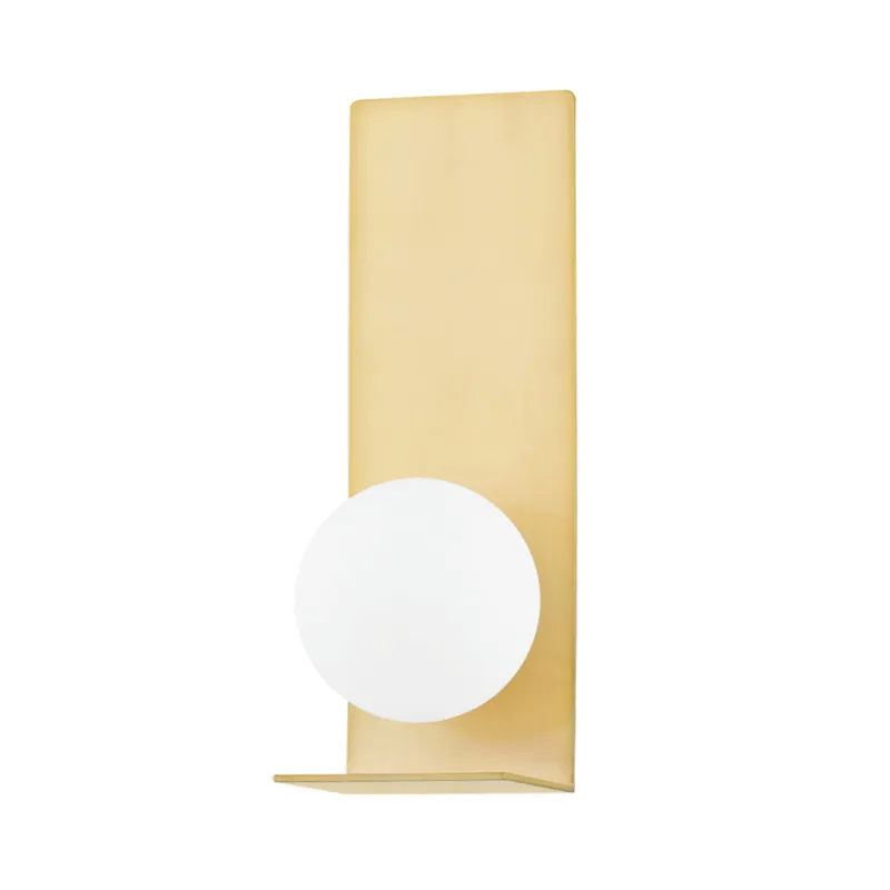 Lani 1-Light Wall Sconce in Aged Brass 4.5W x 14H