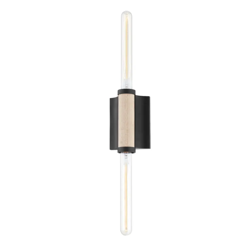Cruiz 2-Light Wall Sconce in Soft Black 4.5W x 22.5H