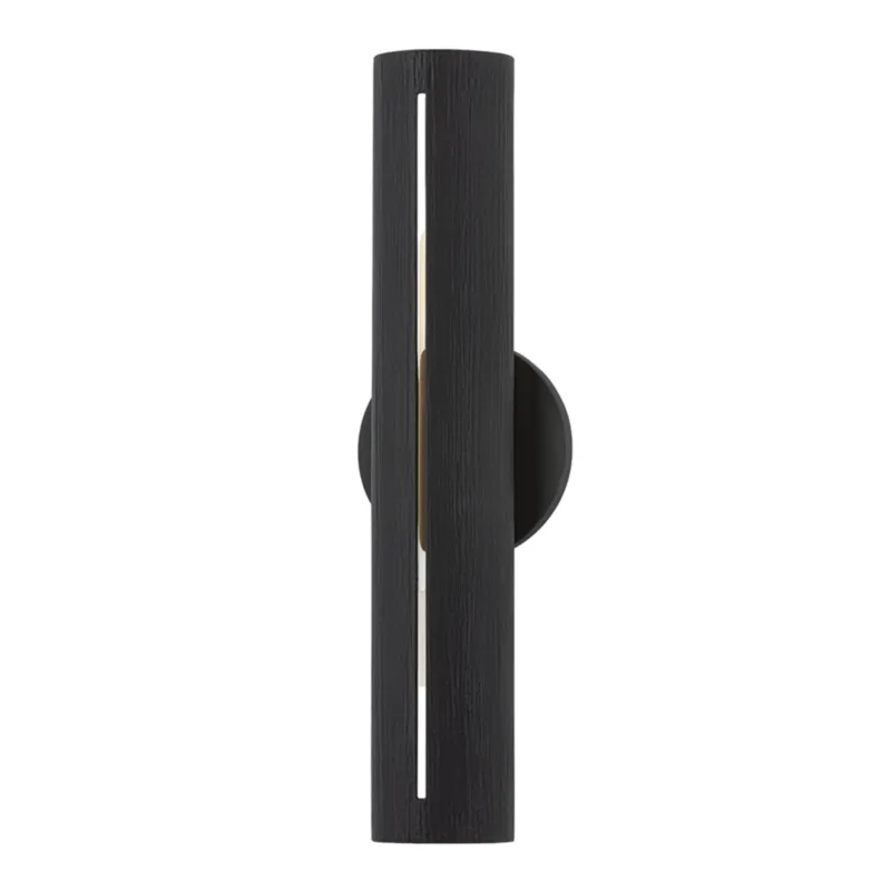 Brandon 2-Light Wall Sconce in Texture Black 3.13W x 17.75H