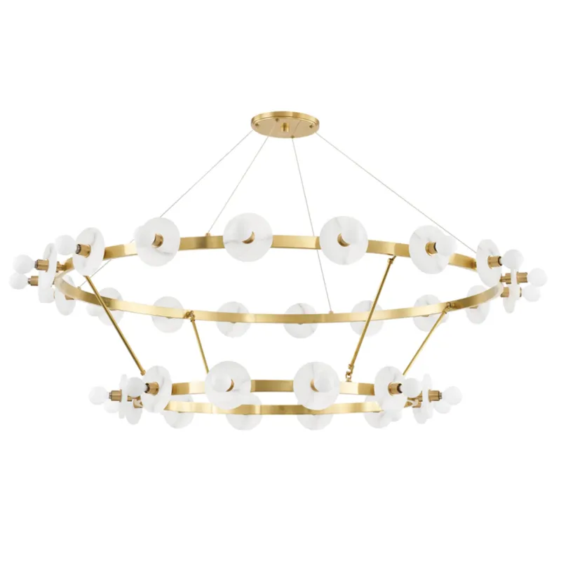 Austen 30-Light Chandelier in Aged Brass 58W x 16.75H
