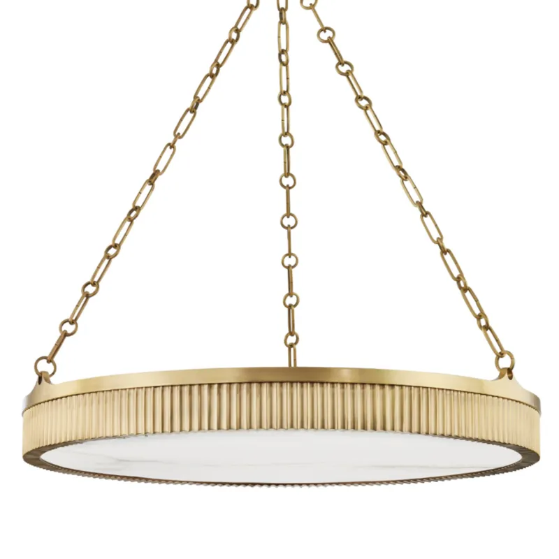 Lynden 8-Light Chandelier in Aged Brass 30W x 4.25H