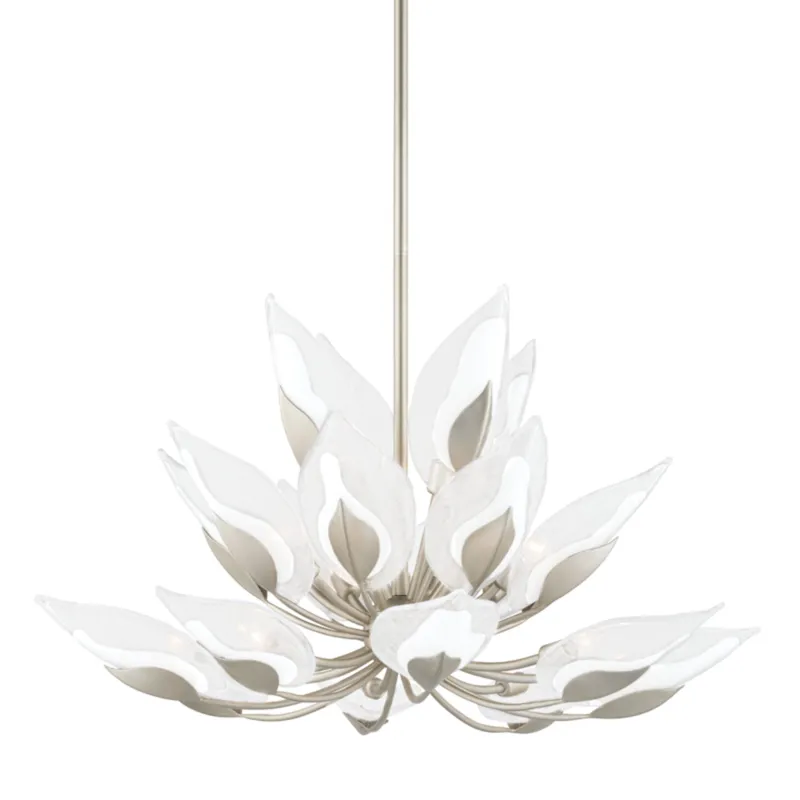 Blossom 20-Light Chandelier in Silver Leaf 40.5W x 26.75H