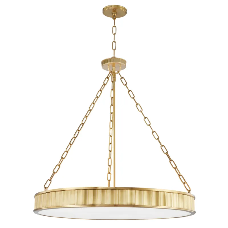 Middlebury 8-Light Pendant in Aged Brass 30W x 29H