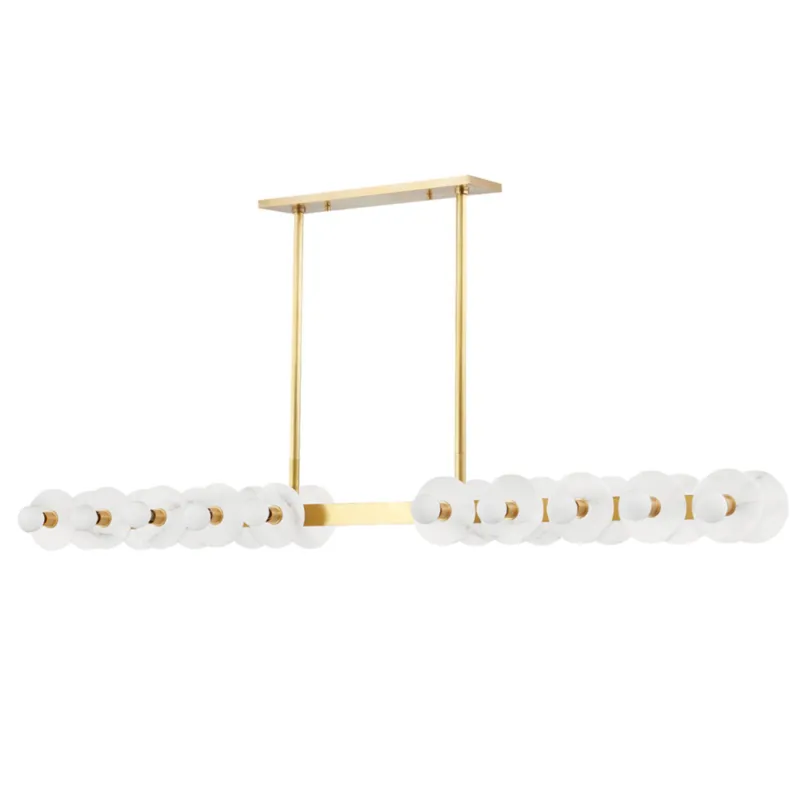 Austen 20-Light Linear in Aged Brass 59.5L x 11.5W x 4.75H