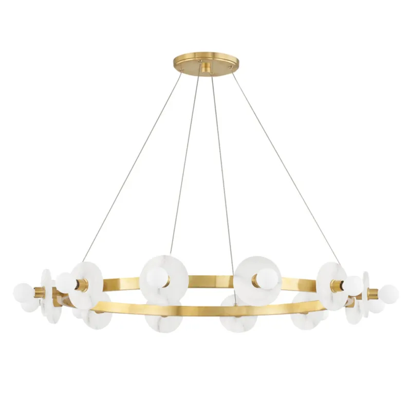 Austen 12-Light Chandelier in Aged Brass 40W x 4.75H