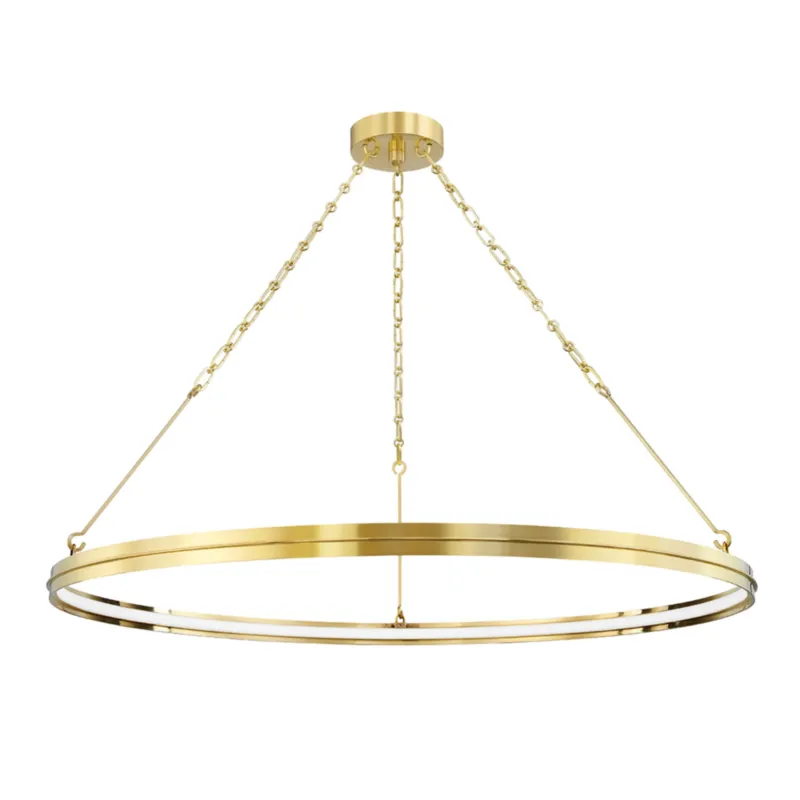 Rosendale 1-Light Chandelier in Aged Brass 42W x 2.25H