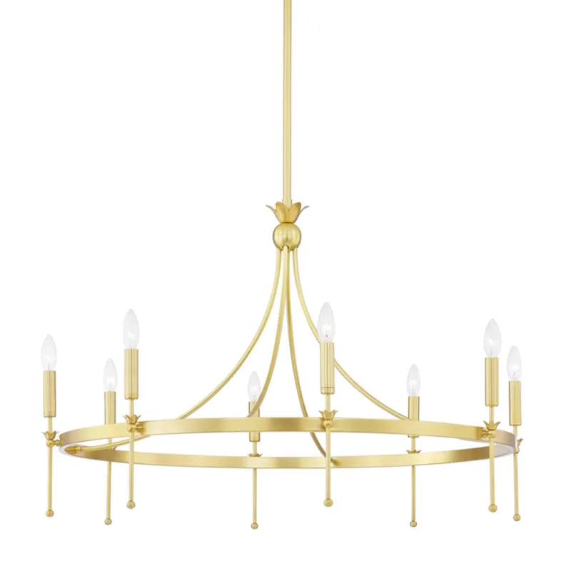 Gates 8-Light Chandelier in Aged Brass 38.5W x 25H