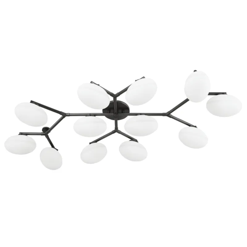 Wagner 12-Light Semi Flush in Old Bronze 59.38L x 33.75W x 7.75H