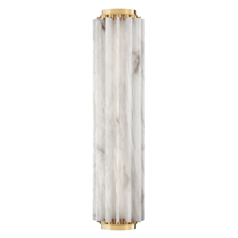 Hillside 1-Light Wall Sconce in Aged Brass 6W x 24.5H