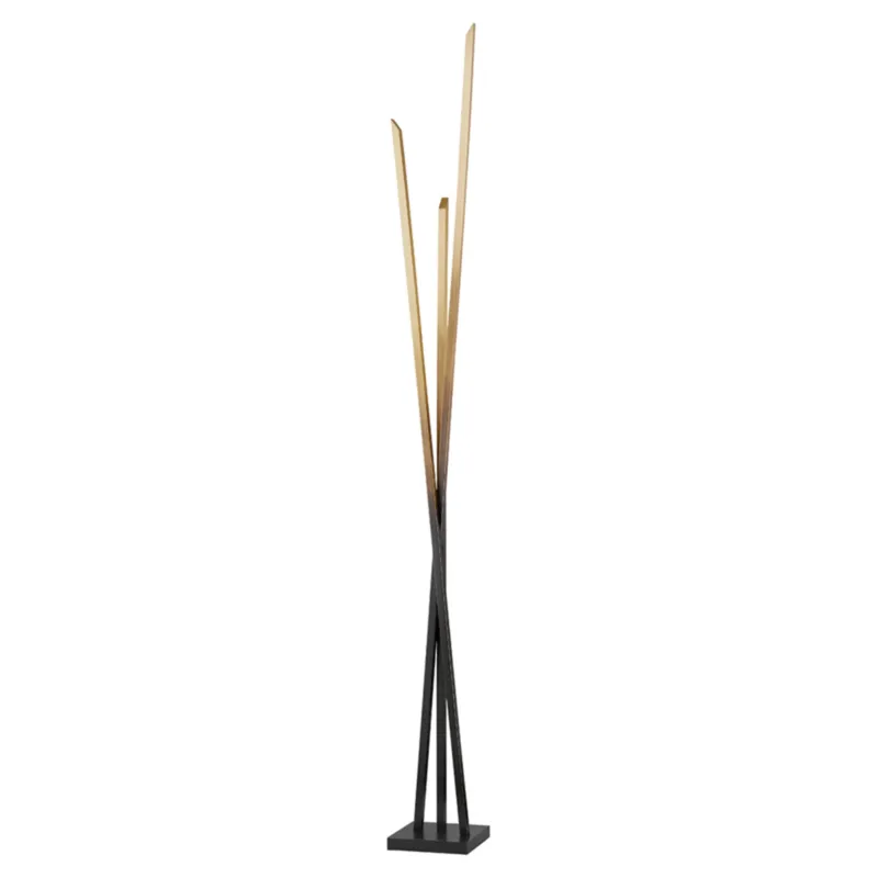 Gansevoort 1-Light Floor Lamp in Gradient Brass 8W x 78H
