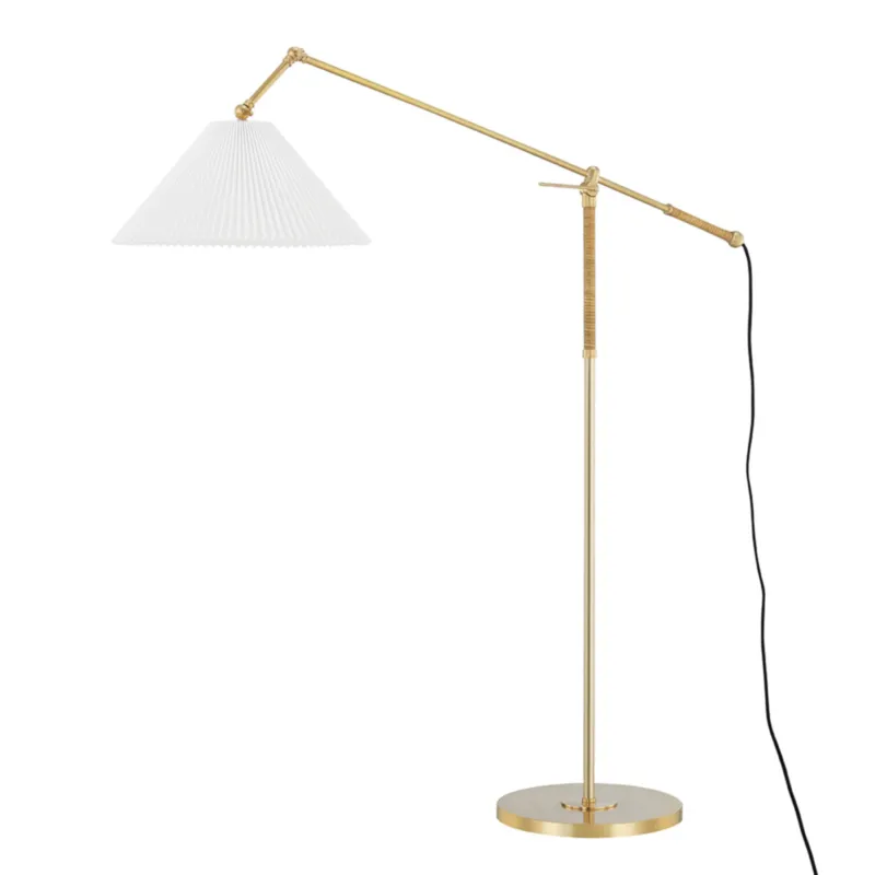 Dorset 1-Light Floor Lamp in Aged Brass by Mark D. Sikes 16.25W x 56.25H