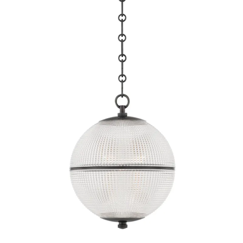 Sphere No. 3 1-Light Pendant in Distressed Bronze by Mark D. Sikes 13W x 16.75H