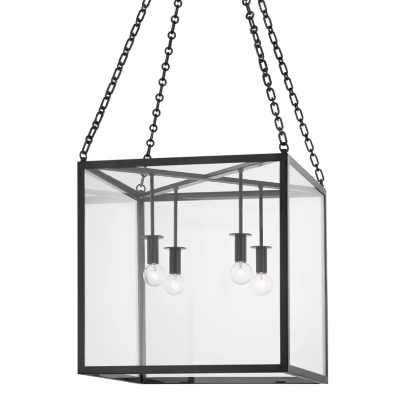 Catskill 4-Light Lantern in Aged Iron 18W x 18H