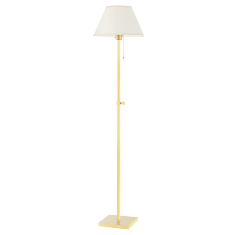 Leeds 1-Light Floor Lamp in Aged Brass by Mark D. Sikes 14.75W x 52H