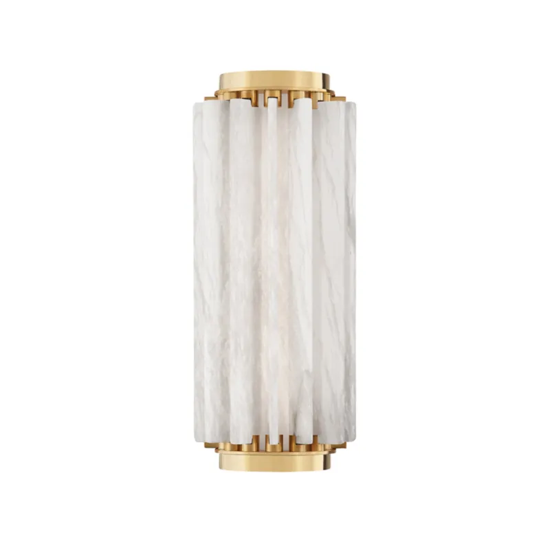 Hillside 1-Light Wall Sconce in Aged Brass 6W x 13.5H
