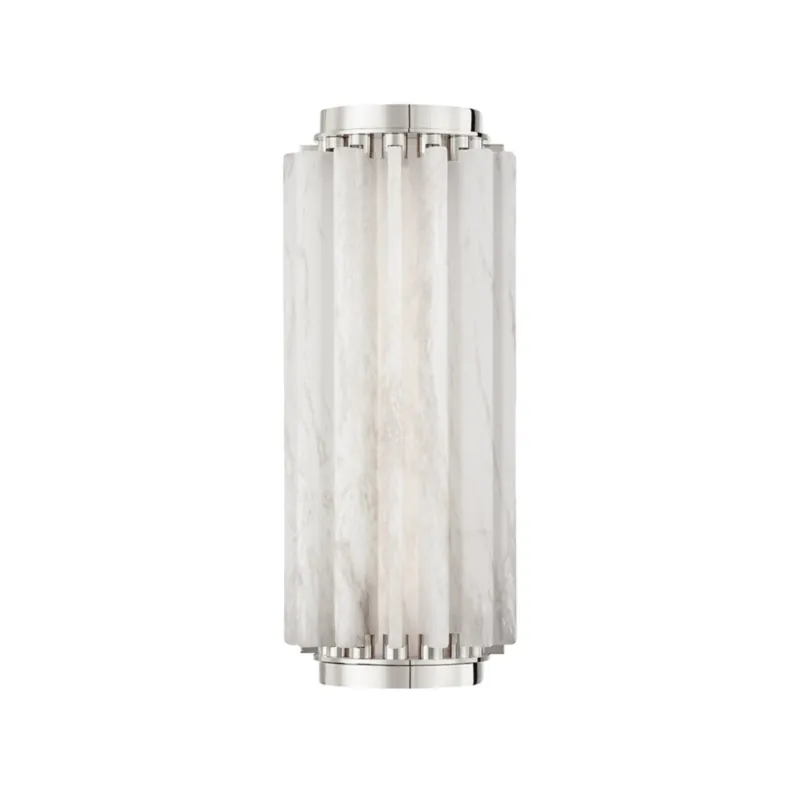 Hillside 1-Light Wall Sconce in Polished Nickel 6W x 13.5H