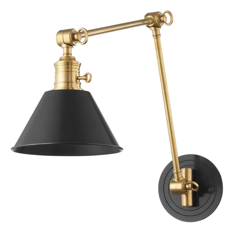Garden City 1-Light Wall Sconce in Aged Brass/Old Bronze 8W x 16.5H