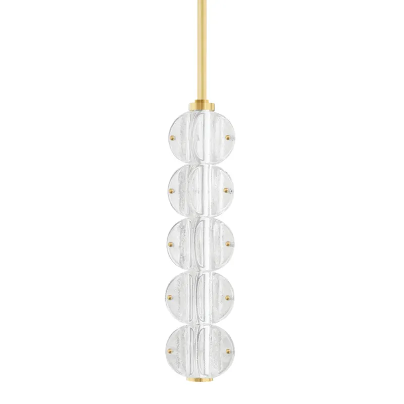 Lindley 5-Light Pendant in Aged Brass 5W x 18.75H