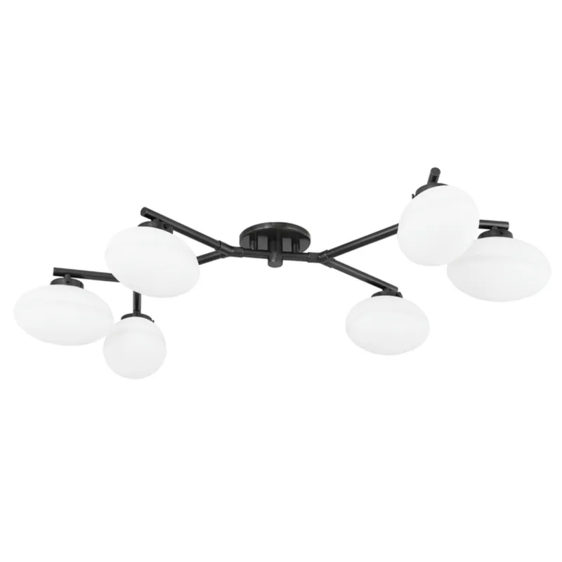 Wagner 6-Light Semi Flush in Old Bronze 40.88L x 33.75W x 7.75H