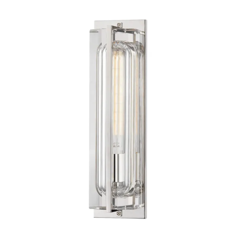 Hawkins 1-Light Wall Sconce in Polished Nickel 4.5W x 16.75H