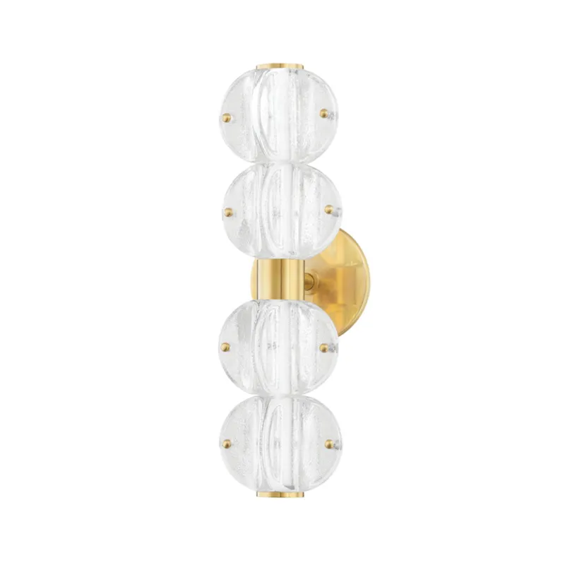 Lindley 4-Light Bath and Vanity in Aged Brass 4.75W x 16H