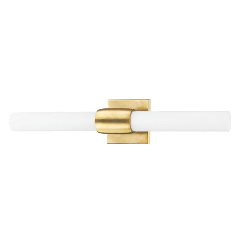 Hogan 2-Light Wall Sconce in Aged Brass 4.5W x 24.5H (7332-AGB)
