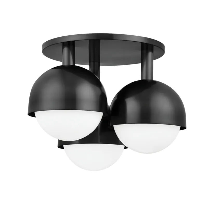 Foster 3-Light Semi Flush in Old Bronze 18.75W x 13.5H