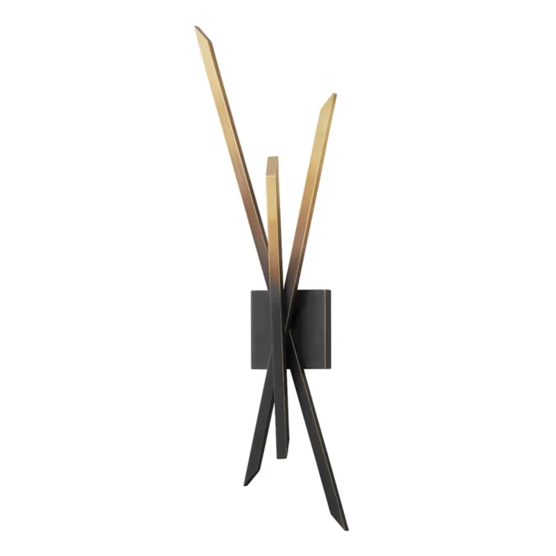 Gansevoort 1-Light Wall Sconce in Gradient Brass 7.25W x 28H
