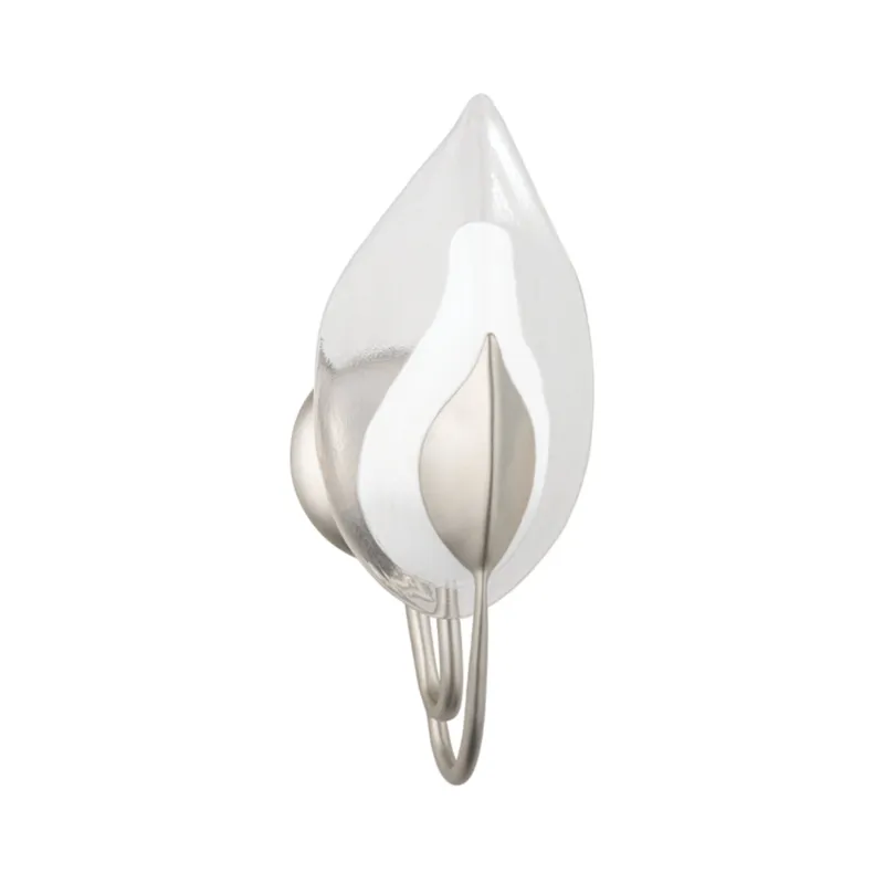 Blossom 1-Light Wall Sconce in Silver Leaf 6.25W x 16H