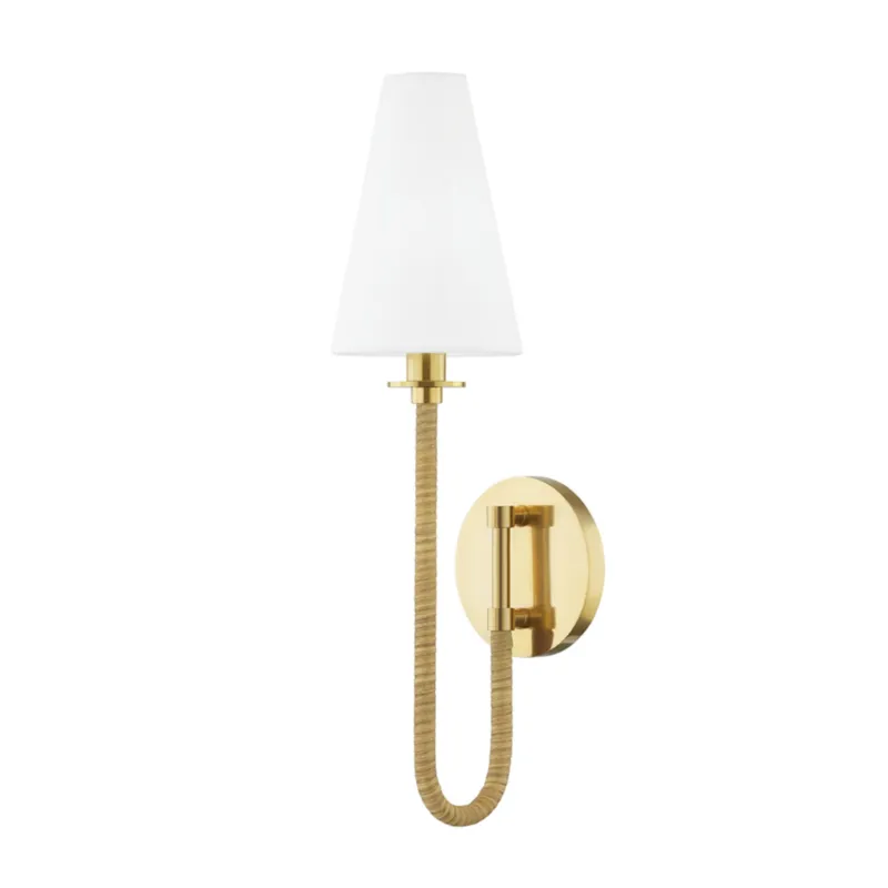 Ripley 1-Light Wall Sconce in Aged Brass 4.75W x 18.75H