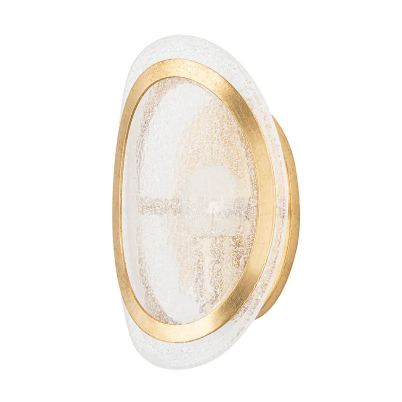 Danes 1-Light Wall Sconce in Vintage Gold Leaf 6W x 10H