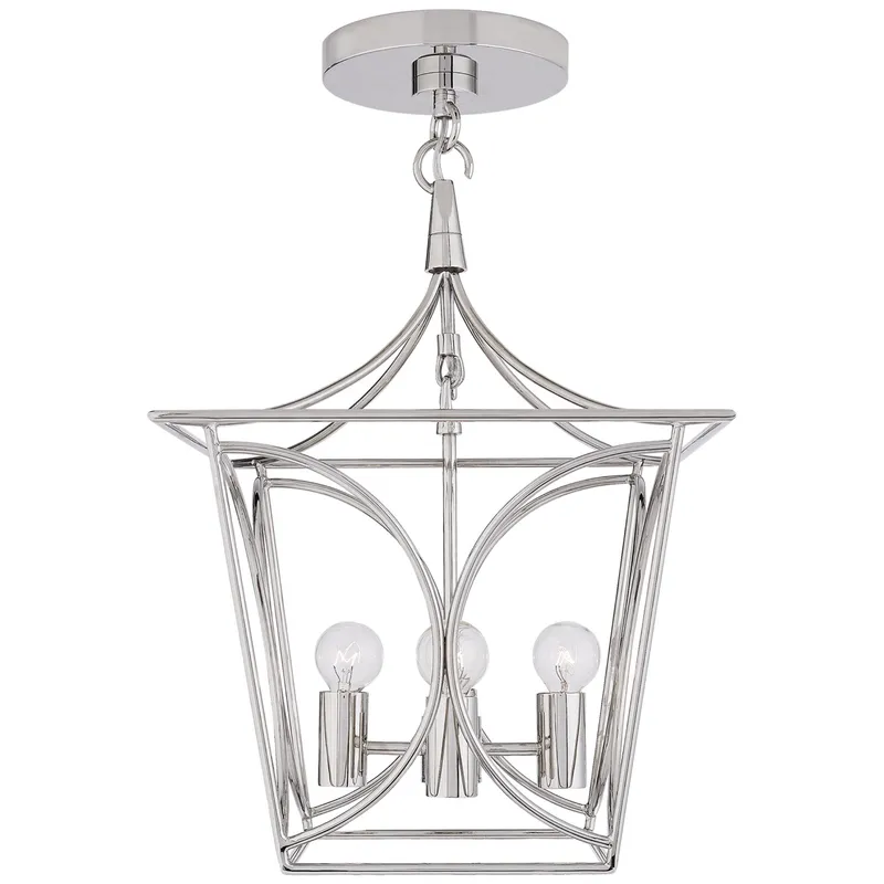 kate spade new york Cavanagh Mini Lantern in Polished Nickel Ceiling Light W11.5"