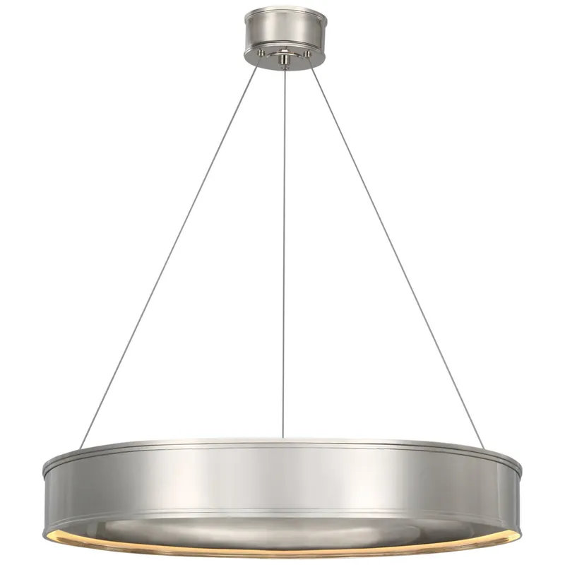 Chapman & Myers Connery 30" Ring Chandelier in Polished Nickel Ceiling Light W30"