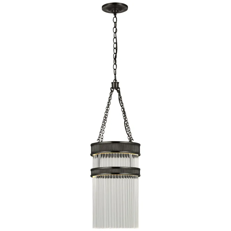 Marie Flanigan Menil Tall Chandelier in Bronze with Crystal Rods Ceiling Light W9.75" x H29.25"