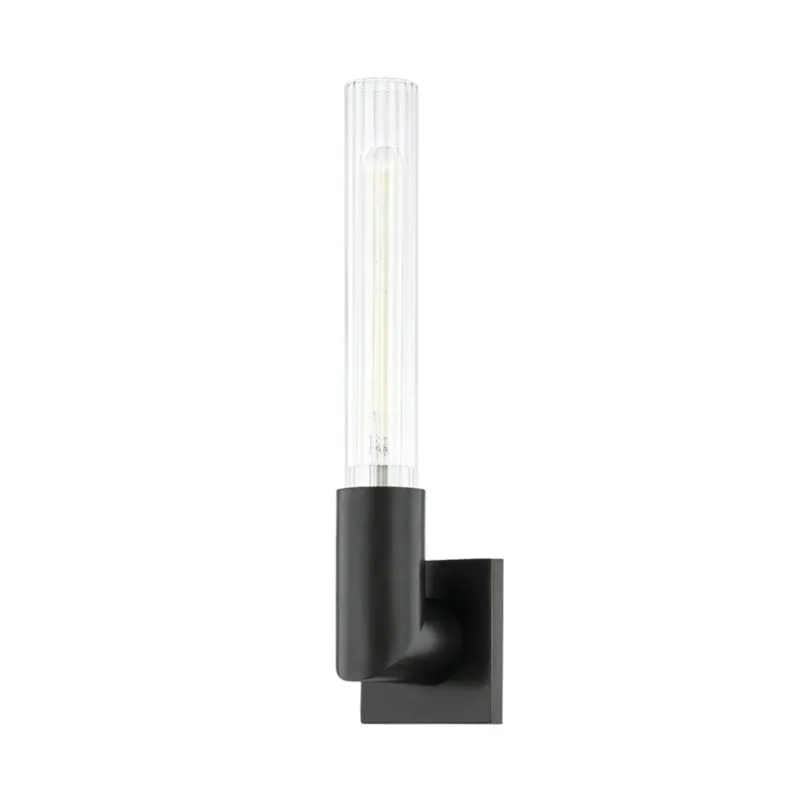 Asher 1-Light Wall Sconce in Old Bronze 4.5W x 17H
