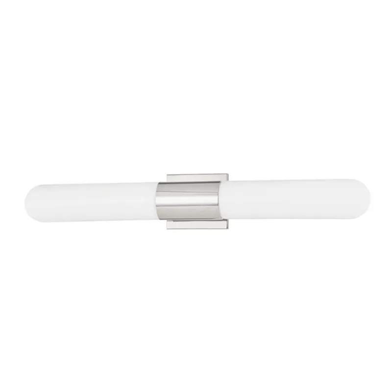Carlin 2-Light Wall Sconce in Polished Nickel 4.5W x 27H