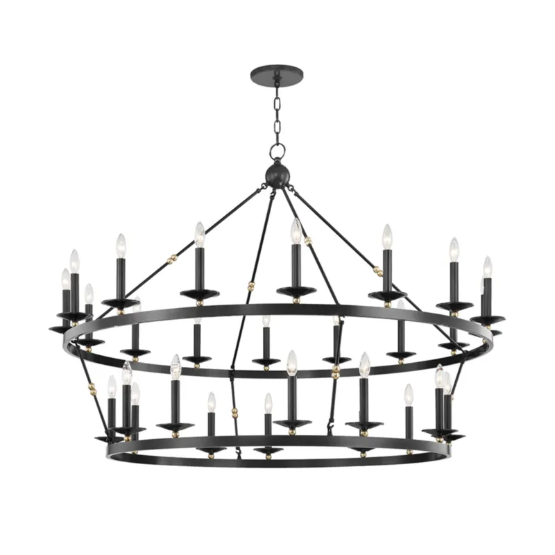 Allendale 28-Light Chandelier in Aged Brass/Old Bronze 58W x 40.75H