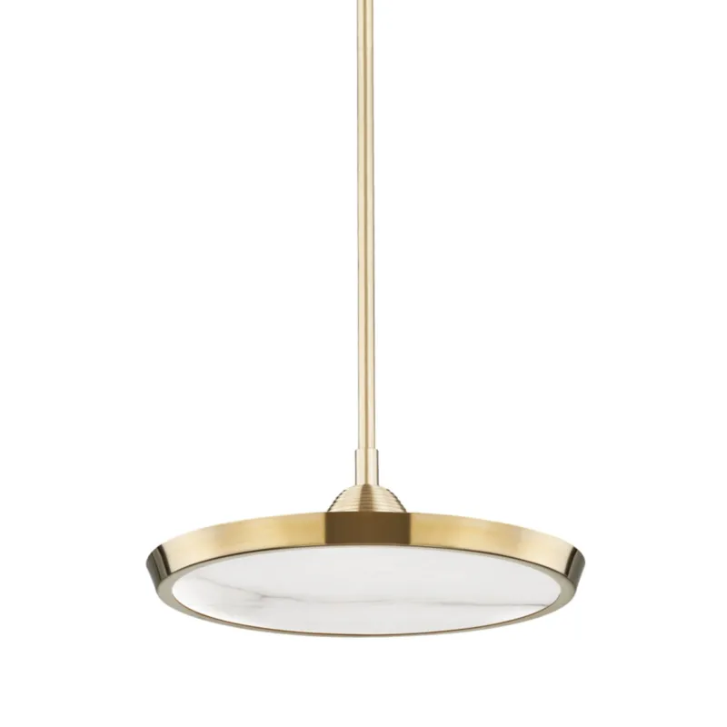 Draper 0-Light Pendant in Aged Brass 15.5W x 6H