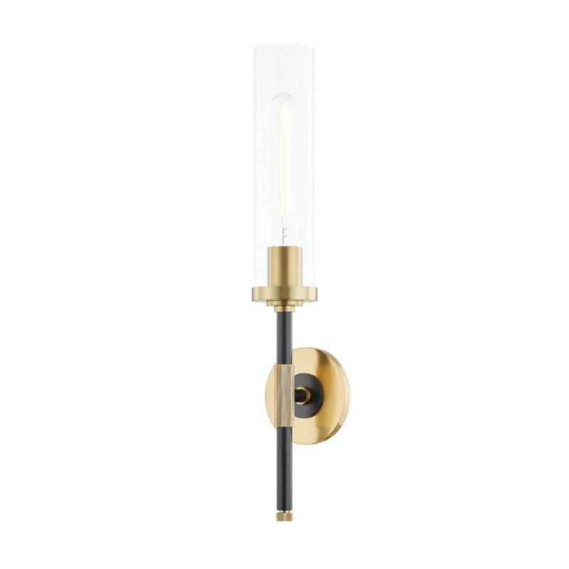 Bowery 1-Light Wall Sconce in Aged Brass/Old Bronze 4.75W x 22.5H