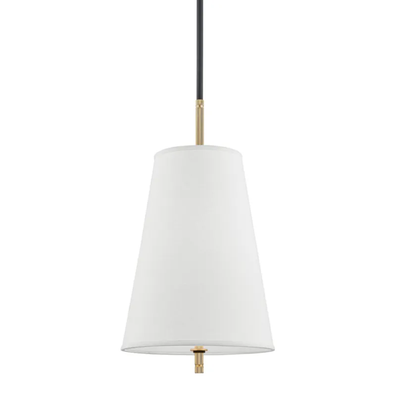 Bowery 1-Light Pendant in Aged Brass/Old Bronze 14W x 25H