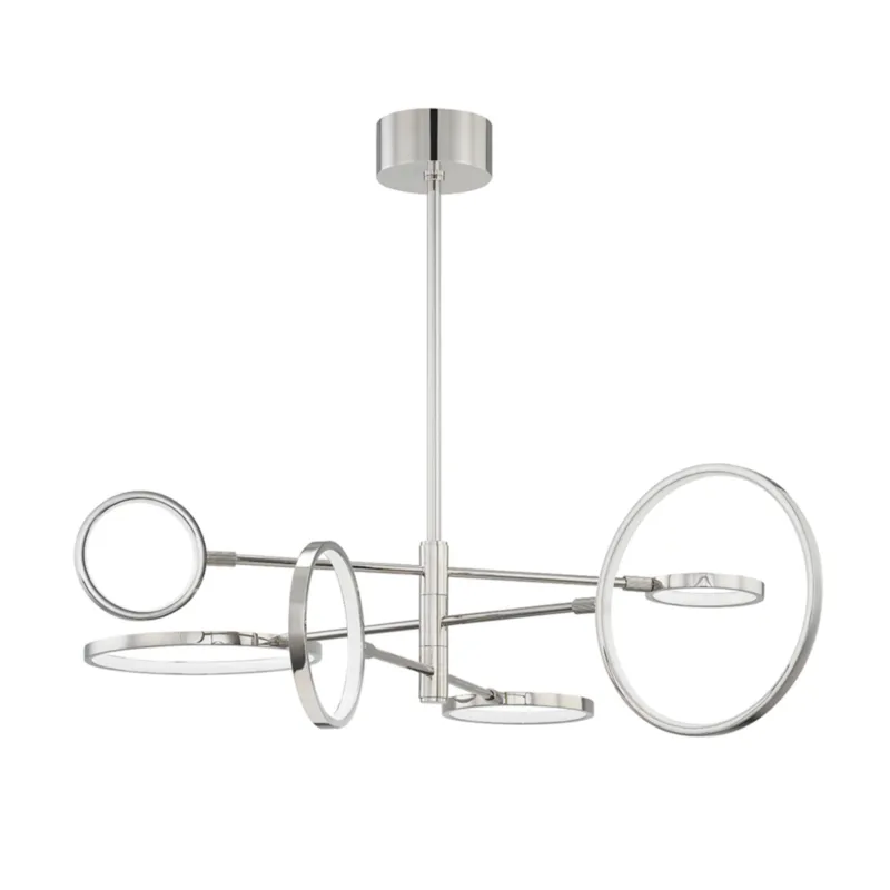 Saturn 0-Light Chandelier in Polished Nickel 44.5W x 12.25H