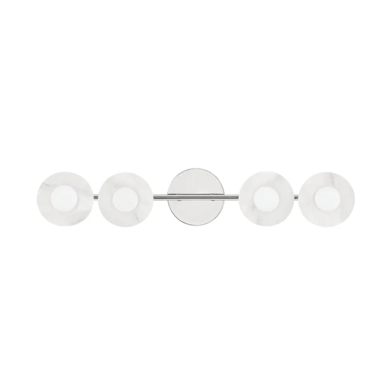 Elmont 4-Light Bath and Vanity in Polished Nickel 4.75W x 24.75H