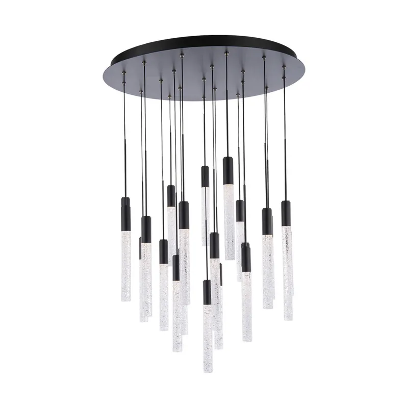 Modern Forms PD-35621-BK 3000K 110 Watt Magic LED Round Chandelier in Black