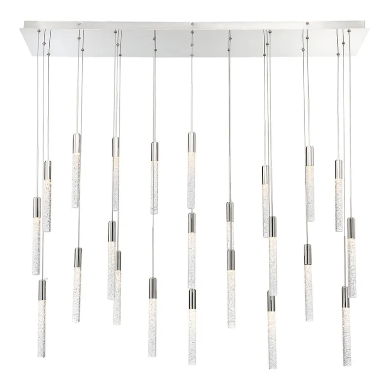 Modern Forms PD-35623L-PN 3000K 120.5 Watt Magic LED Linear Chandelier in Polished Nickel