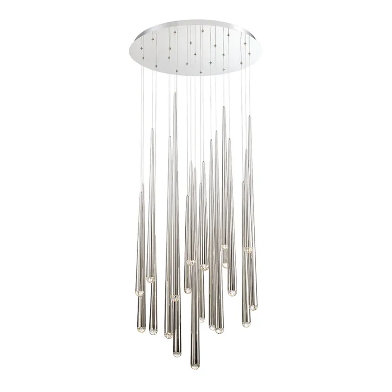 Modern Forms PD-41721R-PN 3500K 147 Watt Cascade Crystal LED Round Chandelier in Polished Nickel