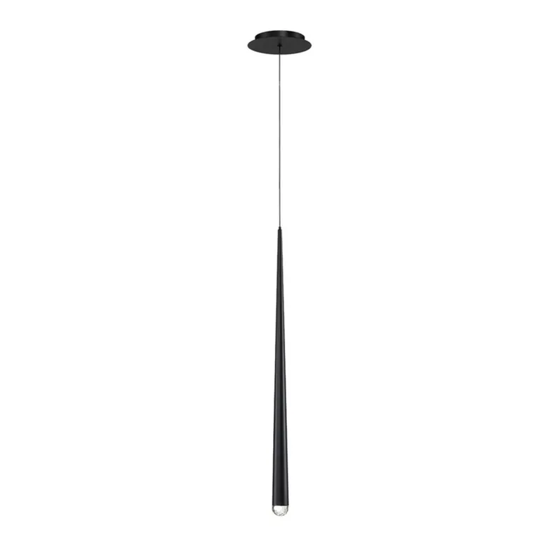 Modern Forms PD-41728-BK 3500K 7 Watt Cascade Crystal LED Pendant in Black