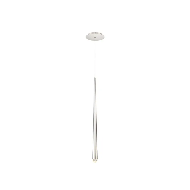 Modern Forms PD-41728-PN 3500K 7 Watt Cascade Crystal LED Pendant in Polished Nickel