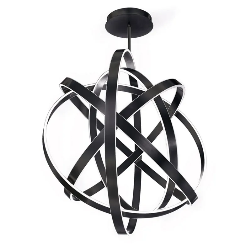 Modern Forms PD-61760-BK 3500K 300 Watt Kinetic LED Chandelier in Black