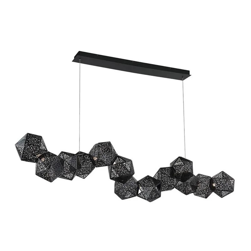 Modern Forms PD-62864-BK 3000K 34 Watt Riddle LED Linear Pendant in Black